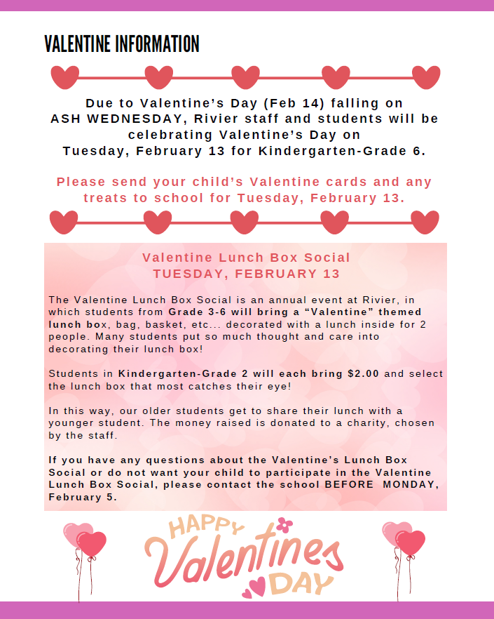 Valentine Information!