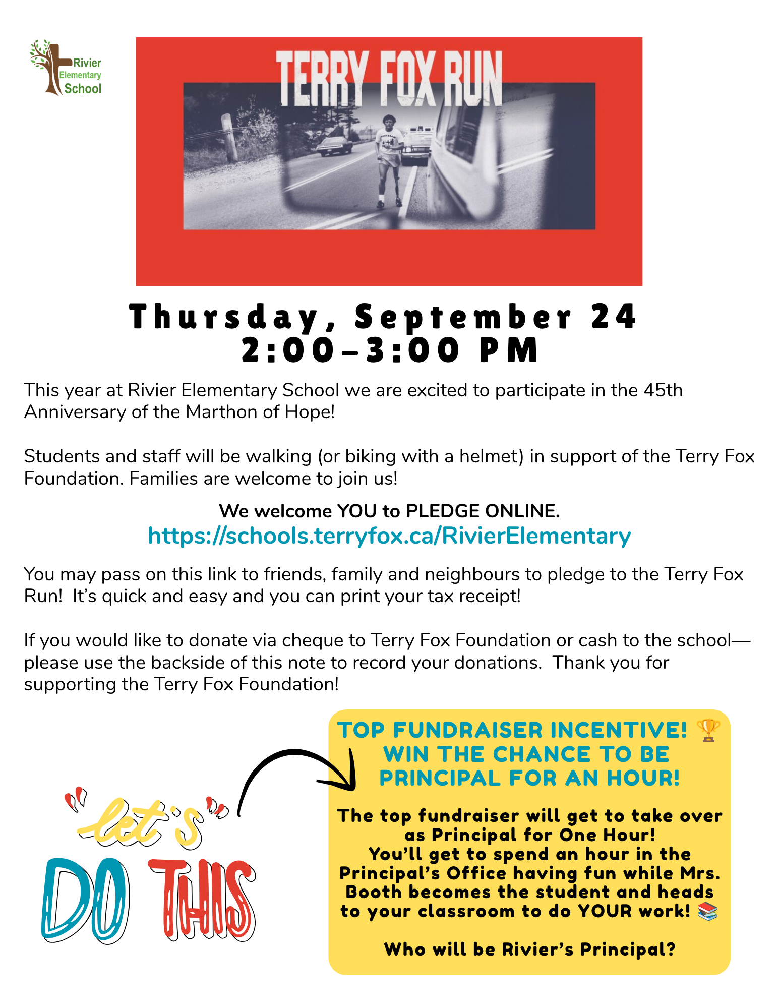 Terry Fox Run-Sept 24