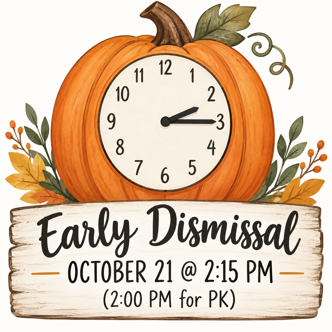 Early Dismissal-October 21 